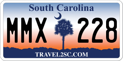 SC license plate MMX228
