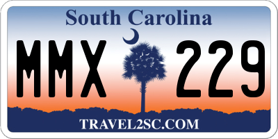 SC license plate MMX229