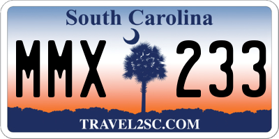 SC license plate MMX233