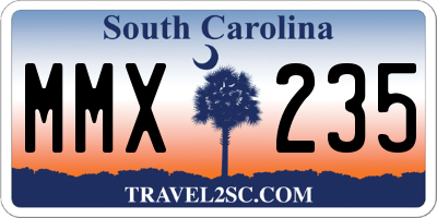 SC license plate MMX235