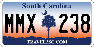 SC license plate MMX238