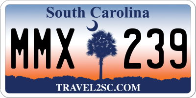 SC license plate MMX239