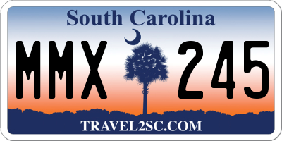 SC license plate MMX245