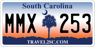 SC license plate MMX253