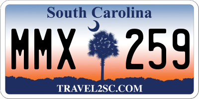 SC license plate MMX259