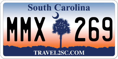 SC license plate MMX269