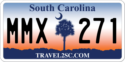 SC license plate MMX271