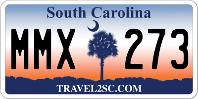 SC license plate MMX273