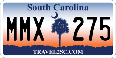 SC license plate MMX275