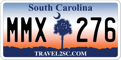 SC license plate MMX276