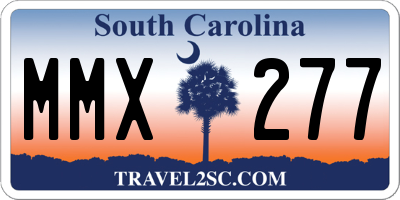 SC license plate MMX277
