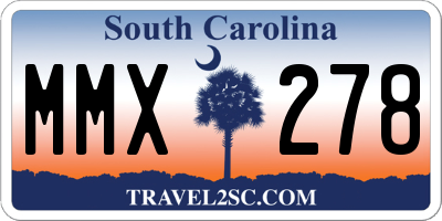 SC license plate MMX278