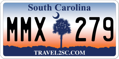 SC license plate MMX279