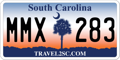 SC license plate MMX283