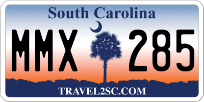 SC license plate MMX285