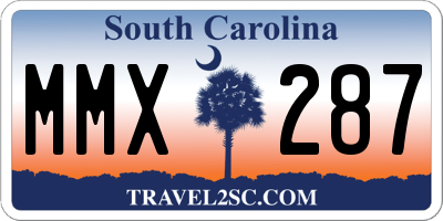 SC license plate MMX287
