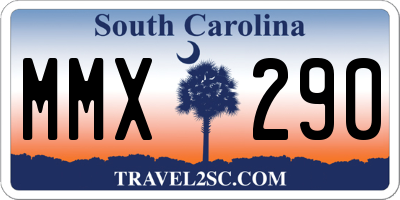 SC license plate MMX290