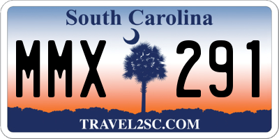 SC license plate MMX291