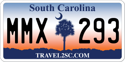 SC license plate MMX293