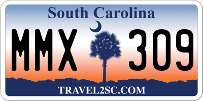 SC license plate MMX309