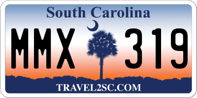 SC license plate MMX319
