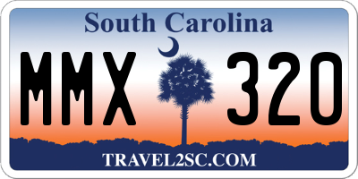 SC license plate MMX320