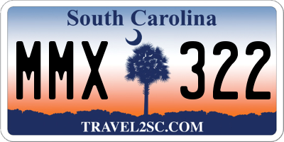 SC license plate MMX322