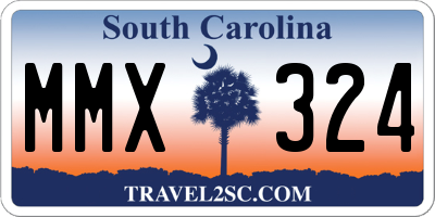 SC license plate MMX324