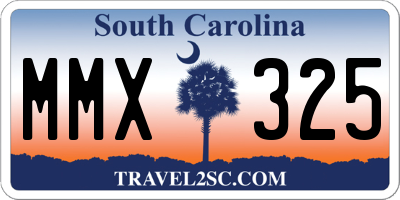SC license plate MMX325