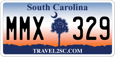 SC license plate MMX329
