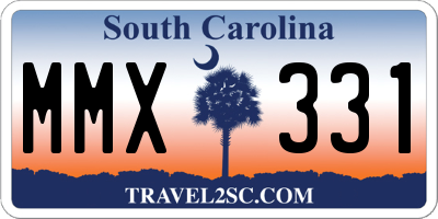 SC license plate MMX331