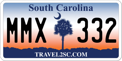 SC license plate MMX332