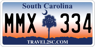 SC license plate MMX334
