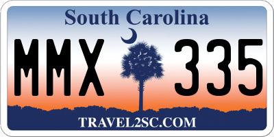 SC license plate MMX335