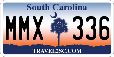 SC license plate MMX336
