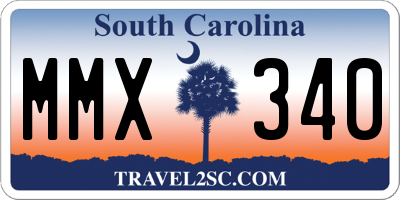 SC license plate MMX340