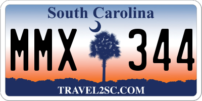 SC license plate MMX344