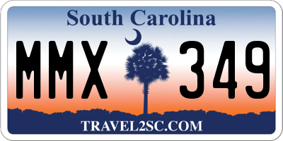 SC license plate MMX349
