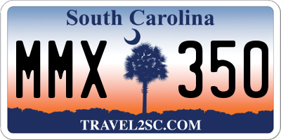 SC license plate MMX350