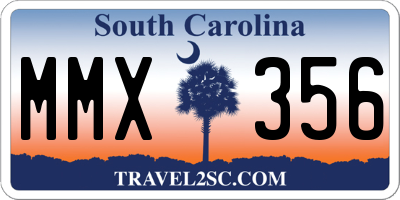 SC license plate MMX356
