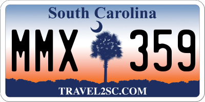 SC license plate MMX359