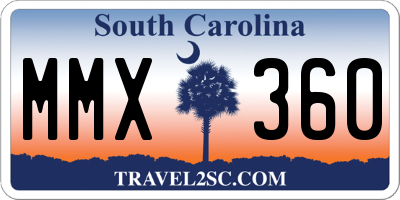 SC license plate MMX360