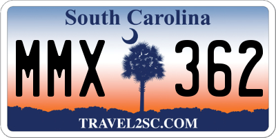 SC license plate MMX362
