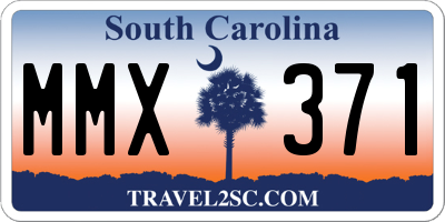SC license plate MMX371