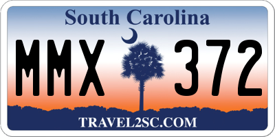SC license plate MMX372