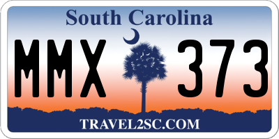 SC license plate MMX373