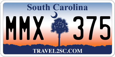 SC license plate MMX375