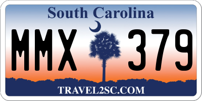 SC license plate MMX379