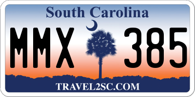 SC license plate MMX385