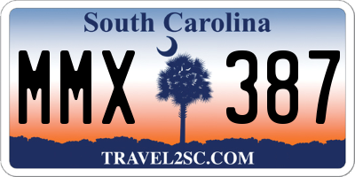 SC license plate MMX387